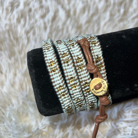 Lulu Dharma Wrap Bracelet Blue and Black - Picture 2 of 3